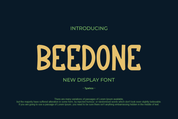 Beedone: The Playful Display Font for Brand Growth