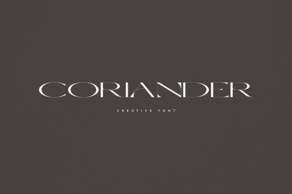 Coriander: The Elegant Display Font for Unique Branding