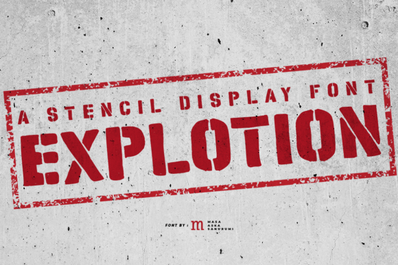 Explotion: A Stencil Display Font for Bold Editorial Design