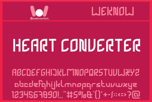 Heart Converter: A Techno Display Font for Bold Branding