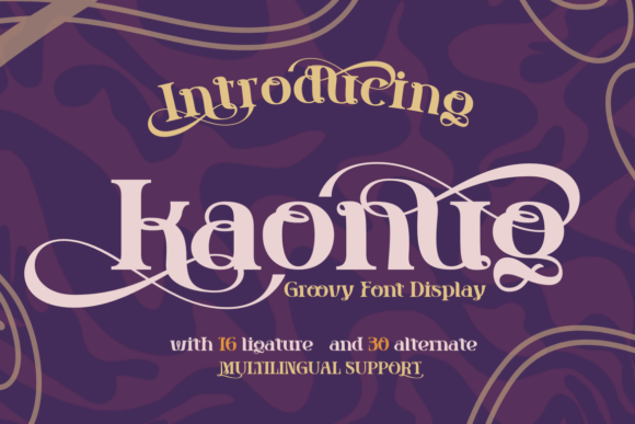 Kaonug Display Font for Handmade Product Branding