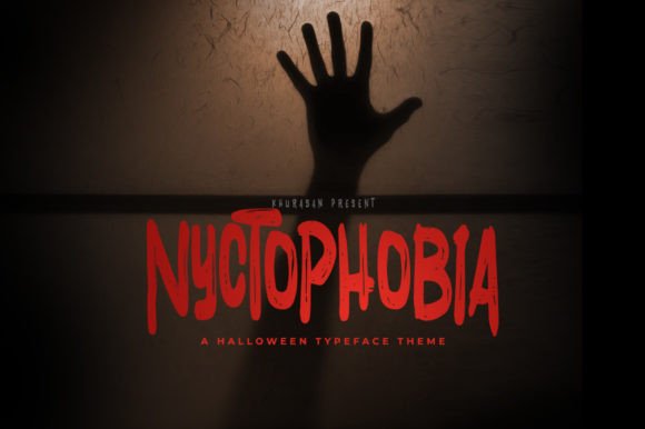 Nyctophobia Display Font for Spooky Crafts