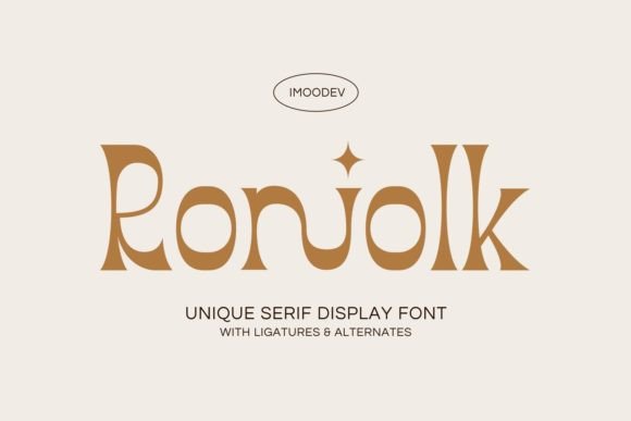 Roniolk: A Modern Display Font for Editorial Design