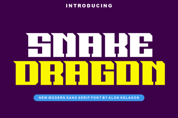 Snake Dragon Font: A Modern Display Typeface for Makers