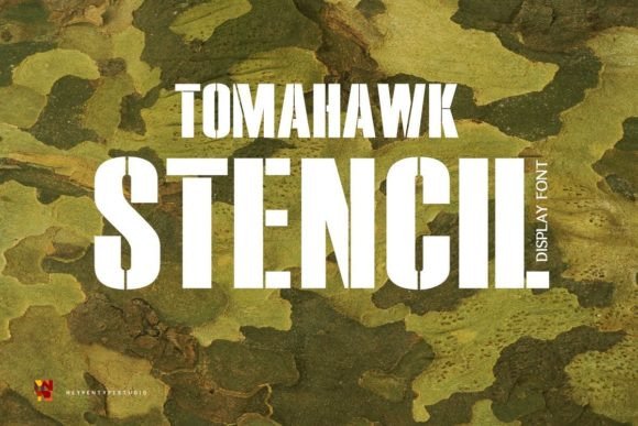 Tomahawk Stencil: A Bold Display Font for Editorial Impact